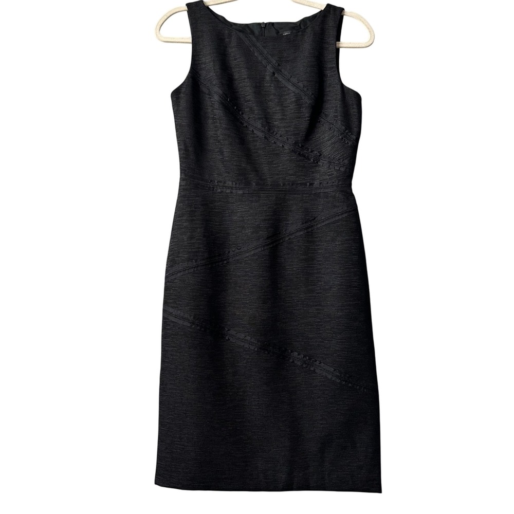 David Meister Black Sleeveless Dress Fitted Career Cocktail Party‎ Size 2